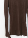 OUDE WAAG Fall/Winter 2025 Reversible Ribbed Wool Knit Top OW-OW-25AW-KT15W1BR440-KF Coffee Brown